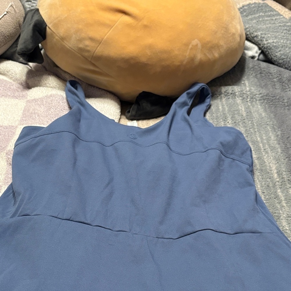 Elegant Blue Sleeveless Dress - Picture 4 of 5